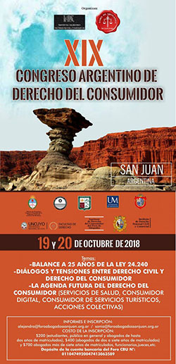 XIX CONGRESO ARGENTINO DE DERECHO DEL CONSUMIDOR